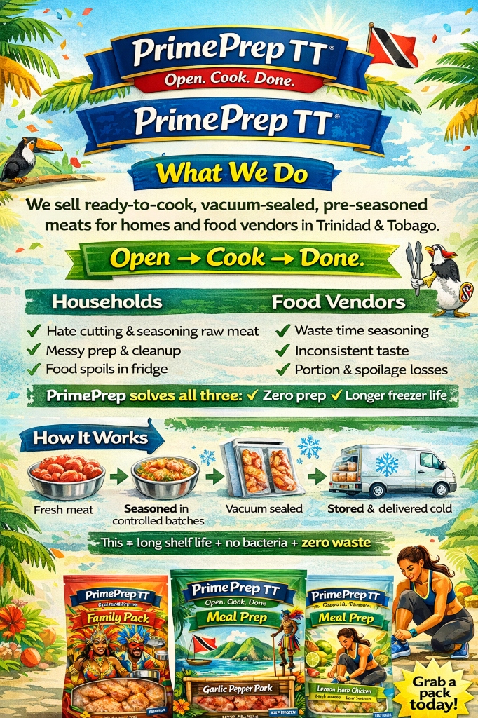 PrimePrep TT Process - Fresh meat, seasoned, vacuum sealed, delivered cold